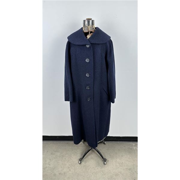 Vintage Wool Cobalt Blue Overcoat