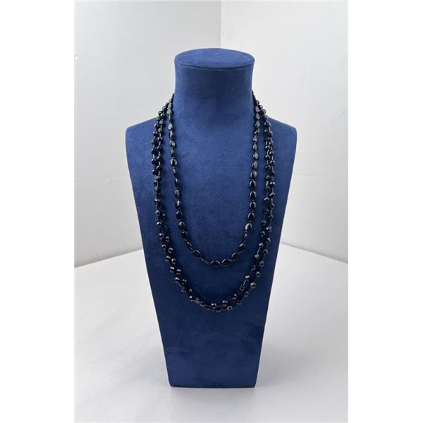 Black Bead Mourning Necklaces
