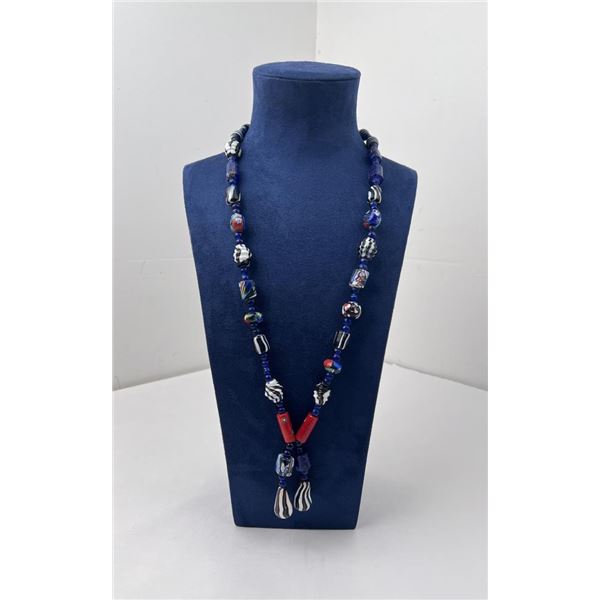 Hand Blown Glass Bead Necklace