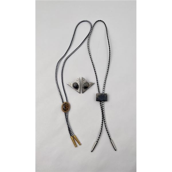 Vintage Agate Bolo Ties