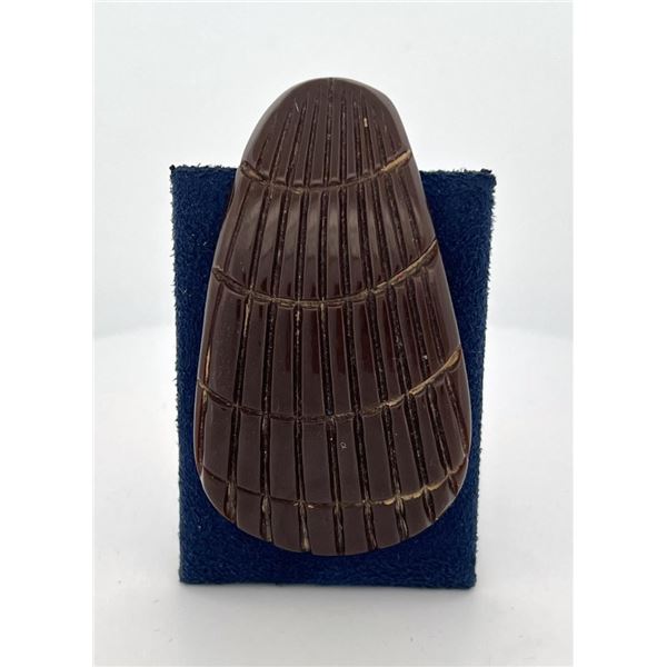 Art Deco Bakelite Sea Shell Form Fur Clip