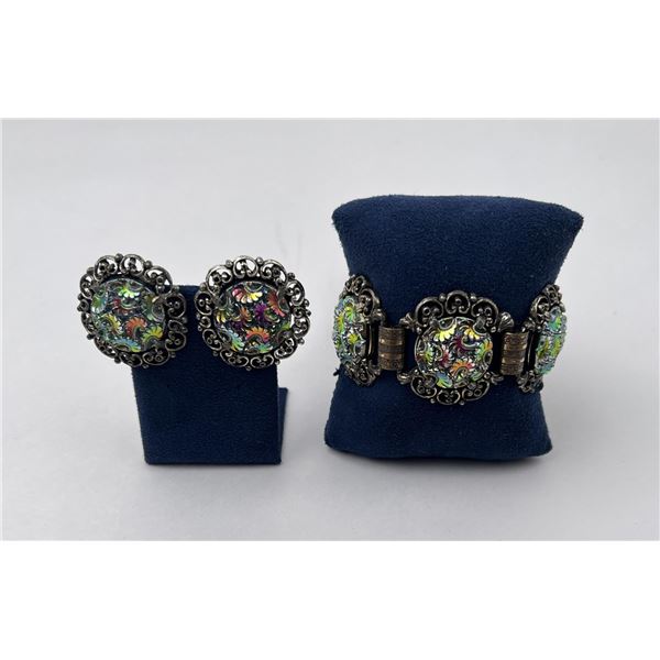Judy Lee Rhinestone Costume Jewelry Heliotrope