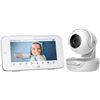 Image 1 : NEW Hubble connected nursery pal deluxe - 5" smart HD baby monitor w/ touch screen viewer & portable