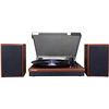 Image 1 : NEW Sharp - RP-TT70 3-Speed Dual Bluetooth Turntable & Stereo Shelf Speakers (Pair) - Wood/Walnut