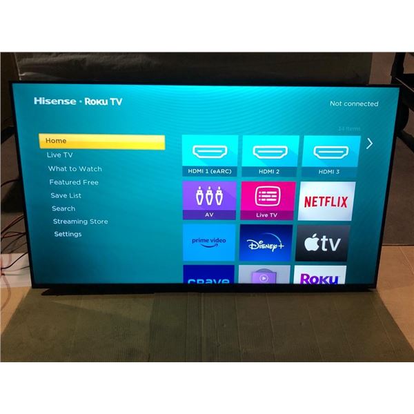 NEW DEMO Hisense 58" 4K UHD HDR LED Roku Smart TV 2022 58R63G - retail $419.99 (new demo unit with p