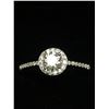 Image 2 : GRA CERTIFIED RING WITH 0.50 CARAT MOISSANITE VVS D COLORED MOISSANITE SET IN 925 SILVER WITH 35 CUB