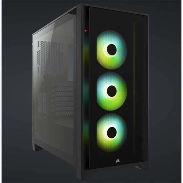 NEW Corsair iCUE 4000X RGB Mid-Tower ATX Computer Case - Black