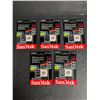 Image 1 : NEW Group of 5 SanDisk extreme plus microSDXC card with adapter