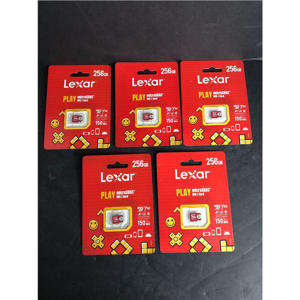 NEW Group of 5 Lexar Play microSDXC UHS-I card