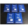 Image 1 : NEW Group of 5 Samsung Pro plus 256GB w/ SD adapter