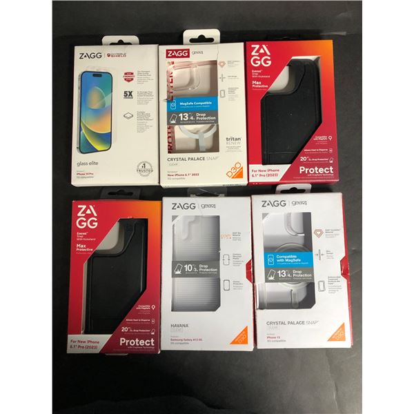 NEW Group of ZAGG 5 various iPhone cases & 1 Samsung