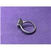 Image 2 : 18KT white gold ladies cast 6-prong solitaire diamond ring stamped "GHI". The settling containing: 1