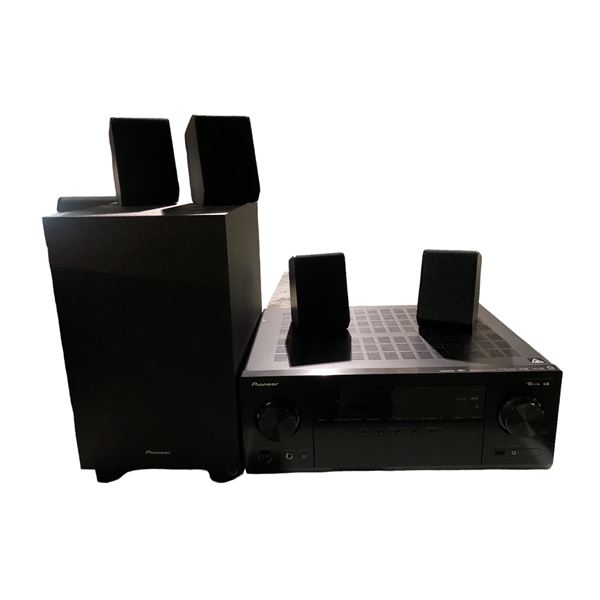 New 6 pc Pioneer audio system - includes set of 2 S-13F front speakers/ set of 2 S-13S surround spea