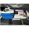 Image 3 : Shelf lot of assorted iPad cases, Samsung Galaxy tab screen protectors, Insignia universal flex view