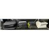 Image 1 : Shelf lot of NEW Otterbox iPad case Defender, Nomad 5 5-watt solar USB charger, laptop sleeves, etc.