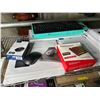 Image 2 : Group of NEW mouse pads, wireless optical mouse, 3x keyboards, pudding keycaps key set,