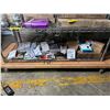 Image 1 : Shelf lot of various electronics including - 6' HDMI to DVI-D cables, various batteries (AA, AAAA, 9