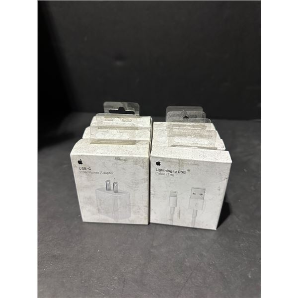 Group of 3 NEW USB-C 20W power adapter, 4 Lightning to USB