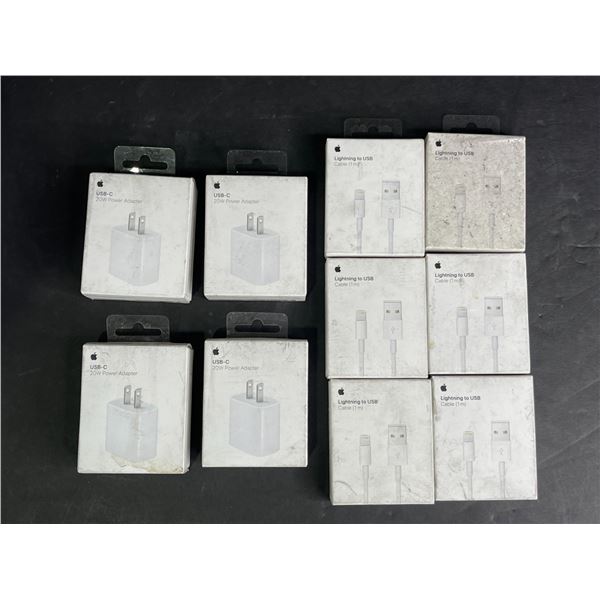 Group of 4 NEW USB-C 20W power adapter, 6 Lightning to USB