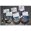 Image 2 : Bag full of NEW various-sized ethernet cable, extension cords, AC adapters (12ft, 6ft, etc...), (eth