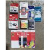 Image 1 : Group of various NEW items including - Pixma black & colour ink, polaroid 2x3 paper cartridges, tape