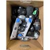 Image 2 : 3 boxes full of misc electronics including - keyboards, mouse pads w/wrist rests, various mouses, et