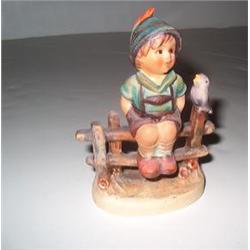MJ HUMMEL FIGURINE "BOY ON FENCE"