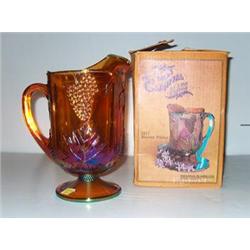 CARNIVAL GLASS ( HARVEST PITCHER)