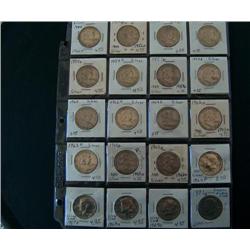 15 FRANKLIN HALVES, 5 KENNEDY HALVES