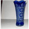 Image 1 : BLUE CUT-PRESSED VASE