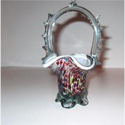 ITALIAN GLASS BASKET