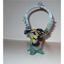 ITALIAN GLASS BASKET