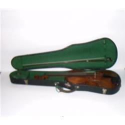 ANTIQUE VIOLIN--WITH CARRYING CASE