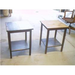 (2) OAK TABLES