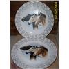 Image 1 : SET OF TWO PLATES WITH 3 HORSES