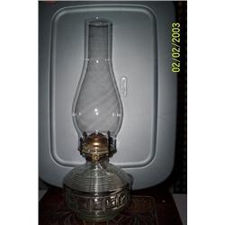 PEWTER BASE LANTERN