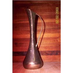 SILVER PLATED VASE & OPALESCENT VASE