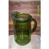 Image 1 : GREEN GLASS PITCHER