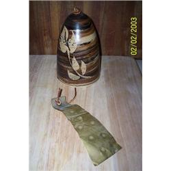 STONE BELL WITH BRASS CHIME