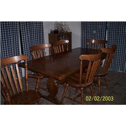 1930s SPRAGUE & CARLTON SOLID MAPLE DINING SET