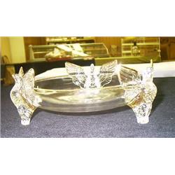 DISH WITH EAGLES AND GOLD TRIM