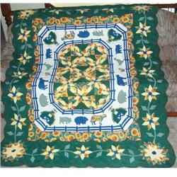 FLORAL AND BARNYARD QUILT