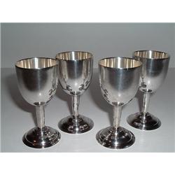 4 SILVER GOBLETS