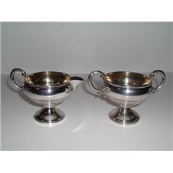 SILVER CREAM & SUGAR SET