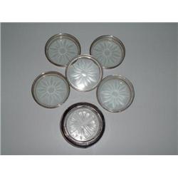 SILVER AND GLASS COASTERS