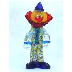 RARE VINTAGE STYLE DESIGN ART GLASS CARNIVAL CLOWN