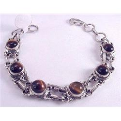 TIGER EYE STERLING SILVER BRACELET