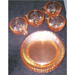 DEPRESSION GLASS ( PINK)
