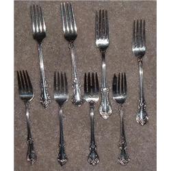 8 STERLING SILVER FORKS