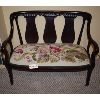 Image 1 : Needlepoint Love Seat on Wheels